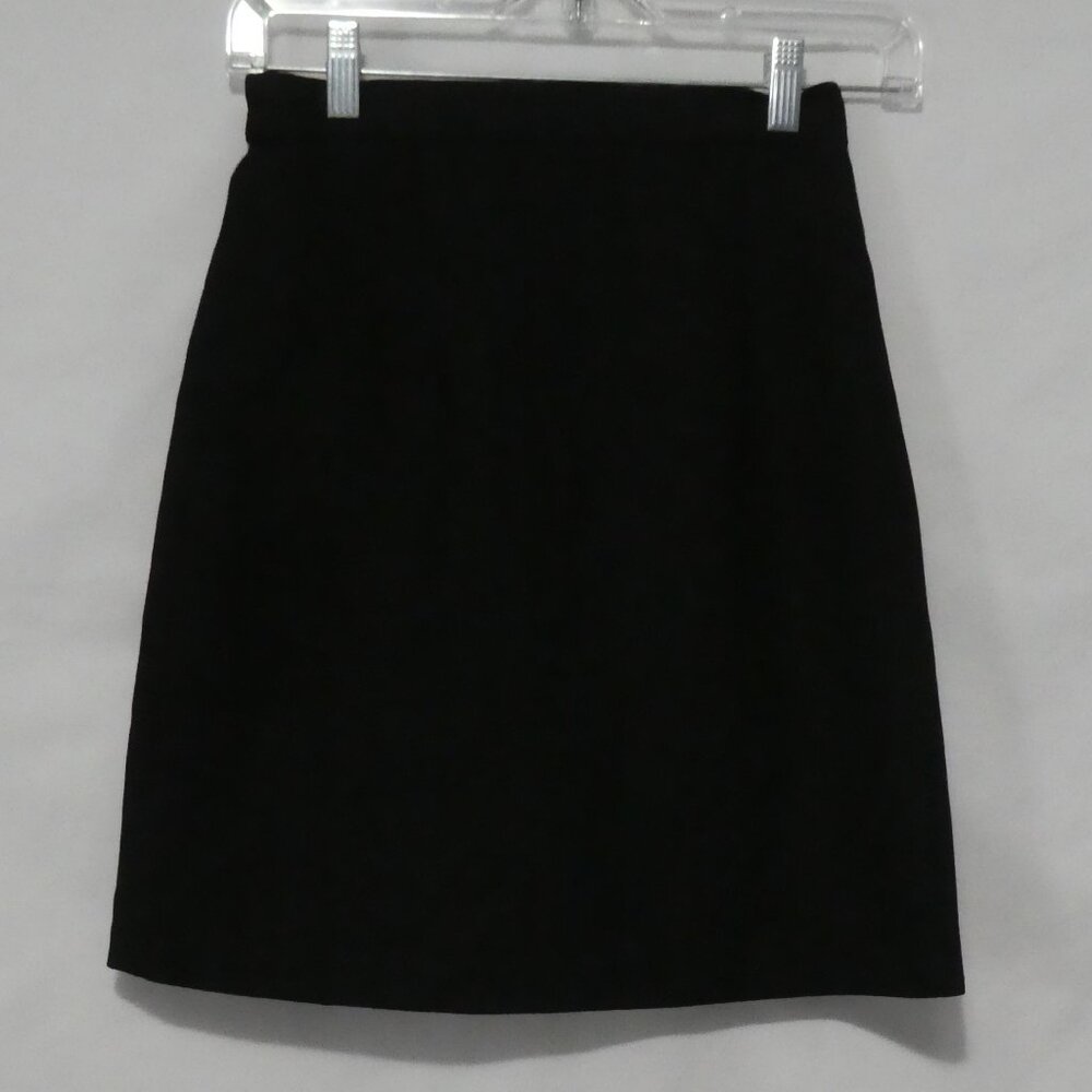 Unbranded | 36 | Black Mini Skirt | Zipper & Hook Closure | Elastic Waist Sides